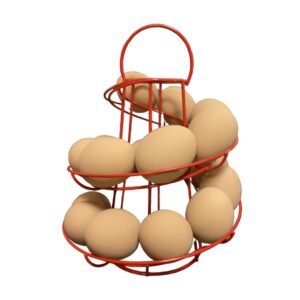 Support à Oeufs Spirale Rouge